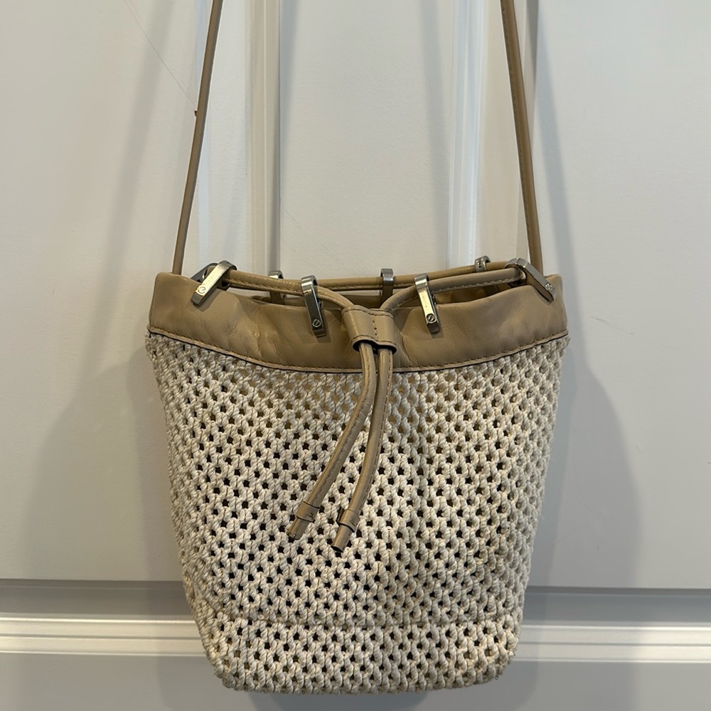 Rag & Bone Summer Dayton Drawstring Bag In Natural Net